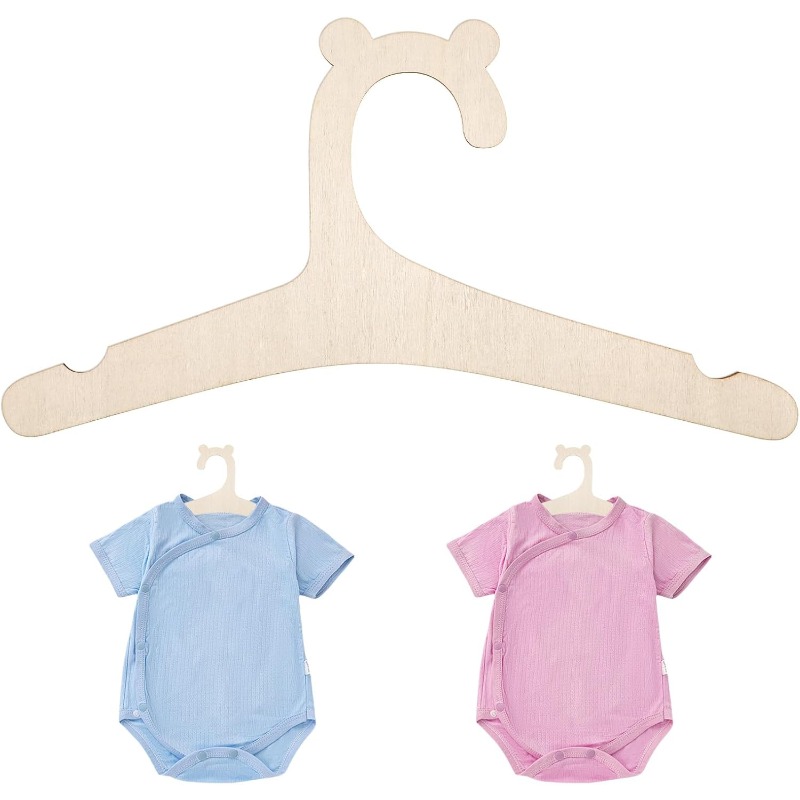 Baby Nursery Home - Baby-Kleiderständer Niedlicher Bär Holz-Kinderkleiderbügel Mädchen-Prinzessinnen-Zimmer Kinderzimmer-Deko