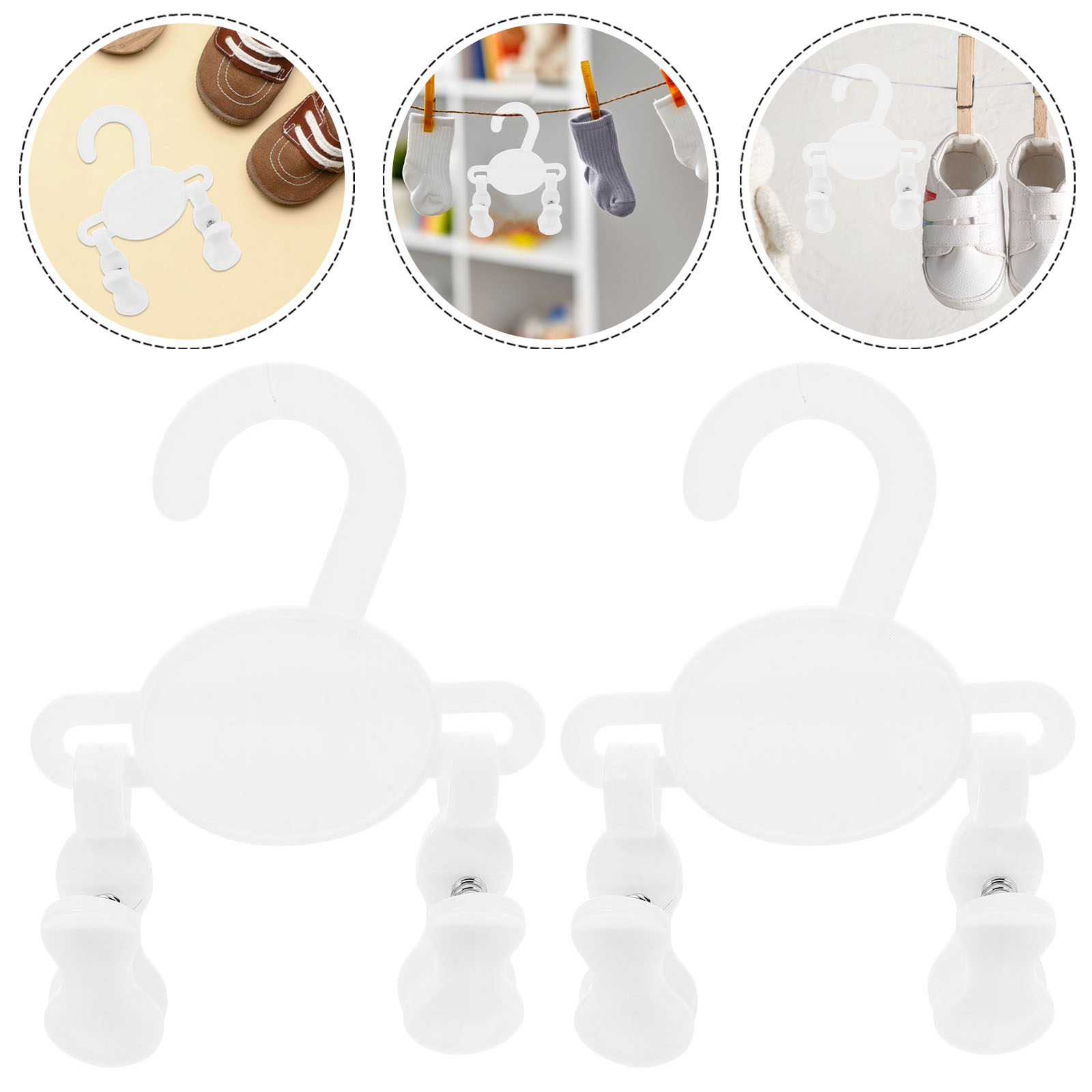 Baby Nursery Wardrobe - 10 Stück Kinderschuhhaken, vielseitiger Kunststoff-Sockenhalter zum