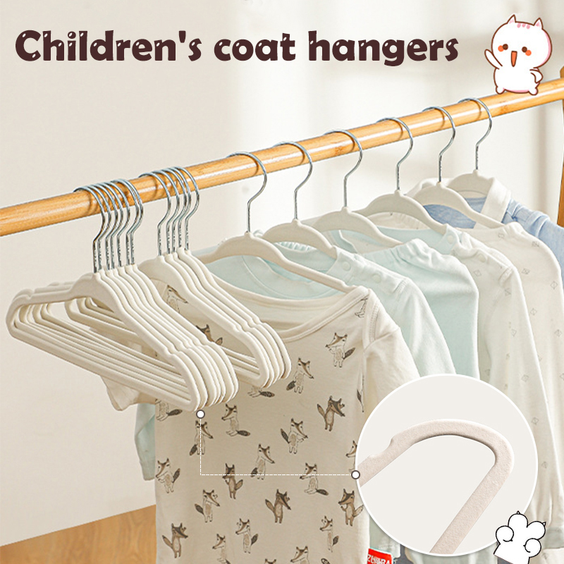 Baby Nursery Wardrobe - 10/20 stücke Samt Kleiderbügel Nicht-Slip Rotin