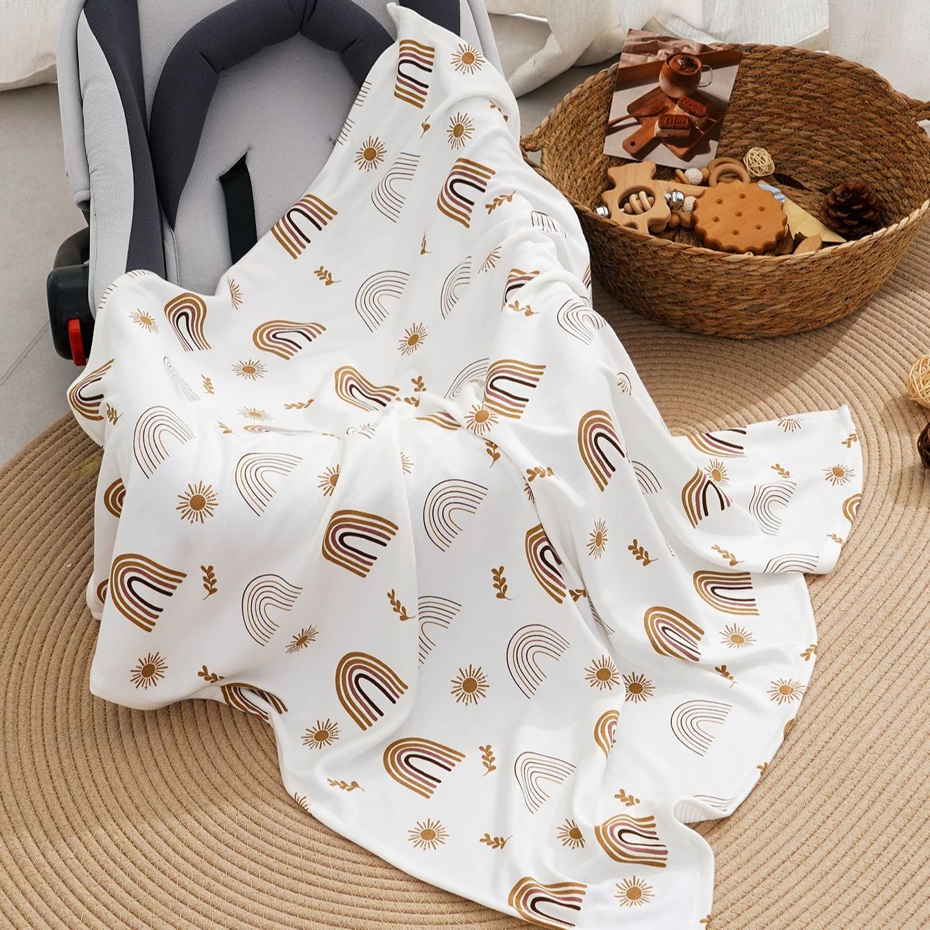 Baby Nursery Essentials - Elinfant Bambus-Empfangsdecken für Neugeborene, Wickeldecken für