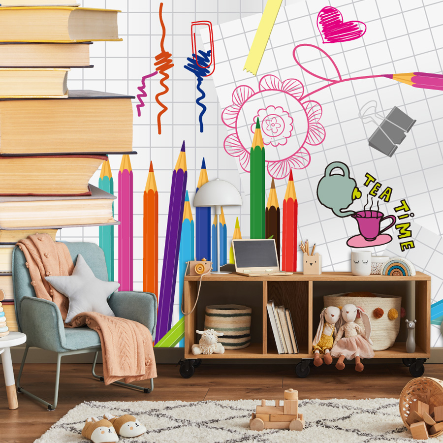 Baby Nursery Murals - Benutzerdefinierte, einfach anzubringende Tapete zum Abziehen