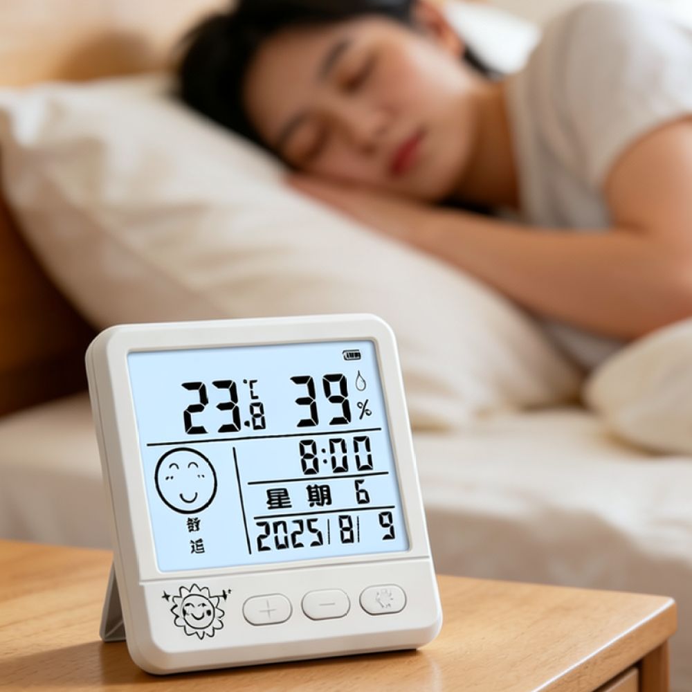 Baby Nursery Temperature - Digitales Temperatur- und Feuchtigkeitsmessgerät mit Weckerfunktion,
