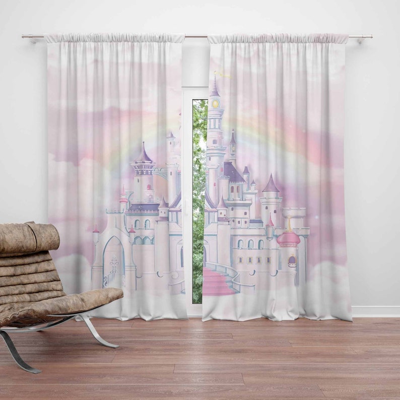 Baby Nursery Office - Prinzessin Schloss Kinderzimmer Vorhang Kinder Schlafzimmer