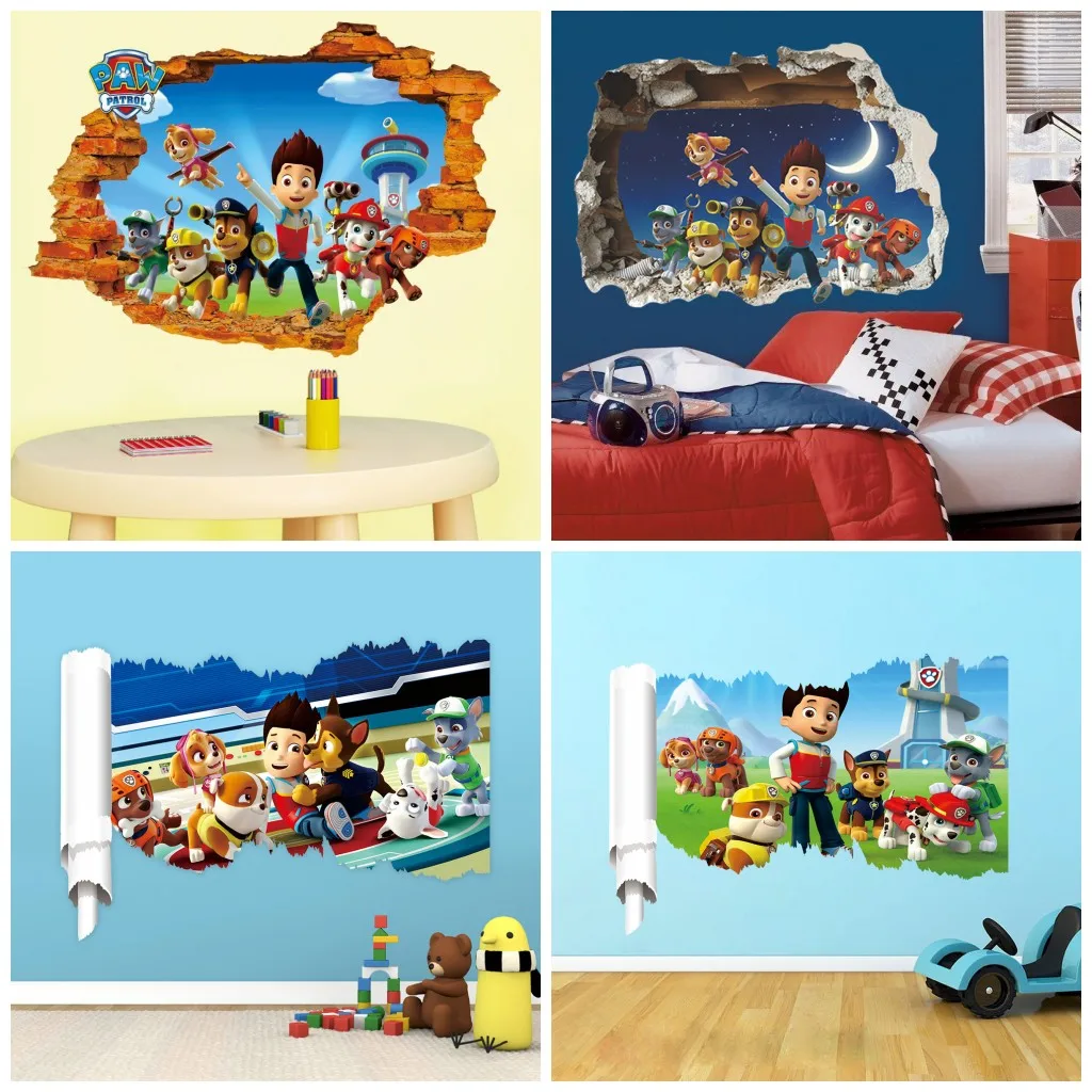 Baby Nursery Wall Decals - Heißer Verkauf: 2er-/3er-Set Paw Patrol Wandaufkleber