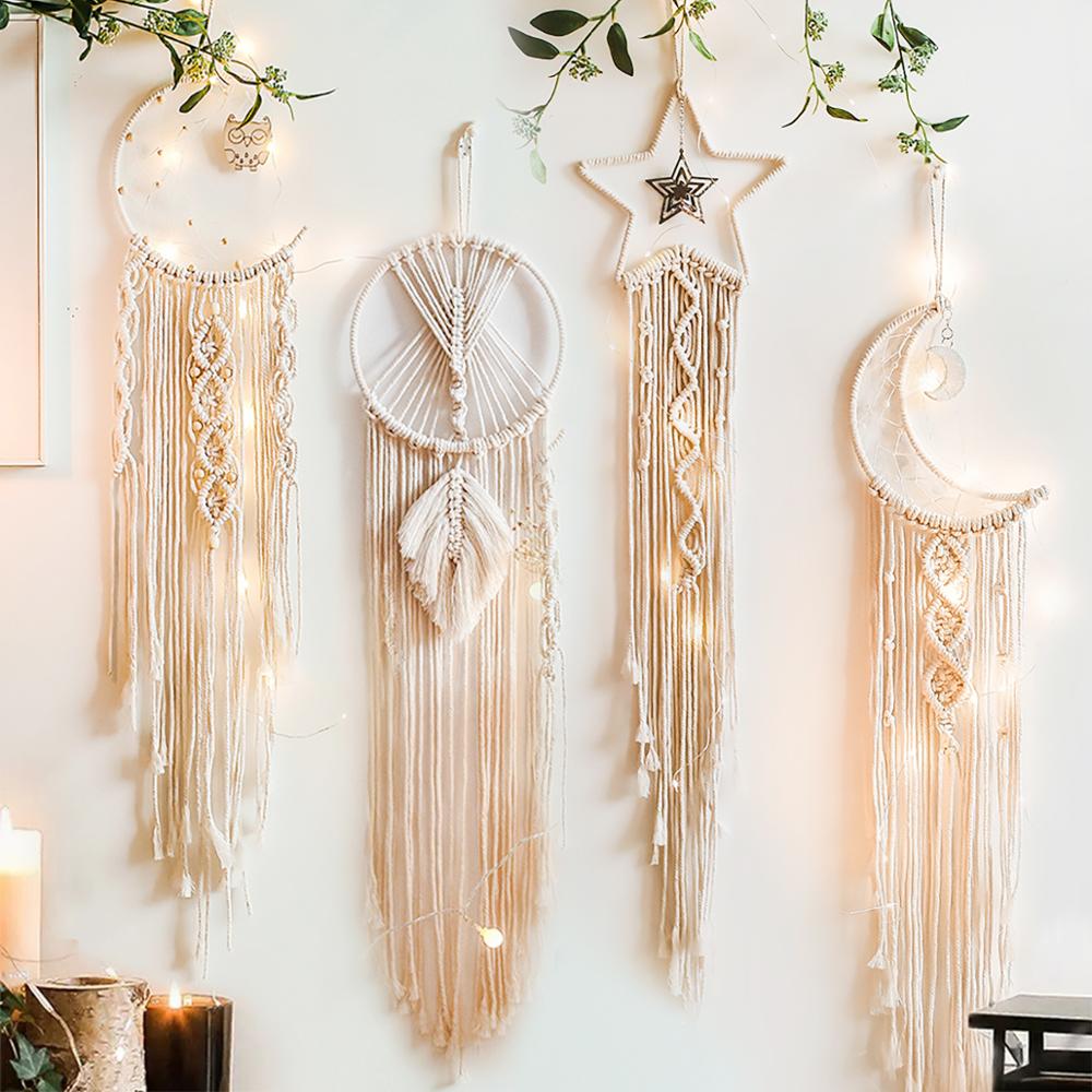 Baby Nursery Home - Makramee Traumfänger Boho Home Decor Mond