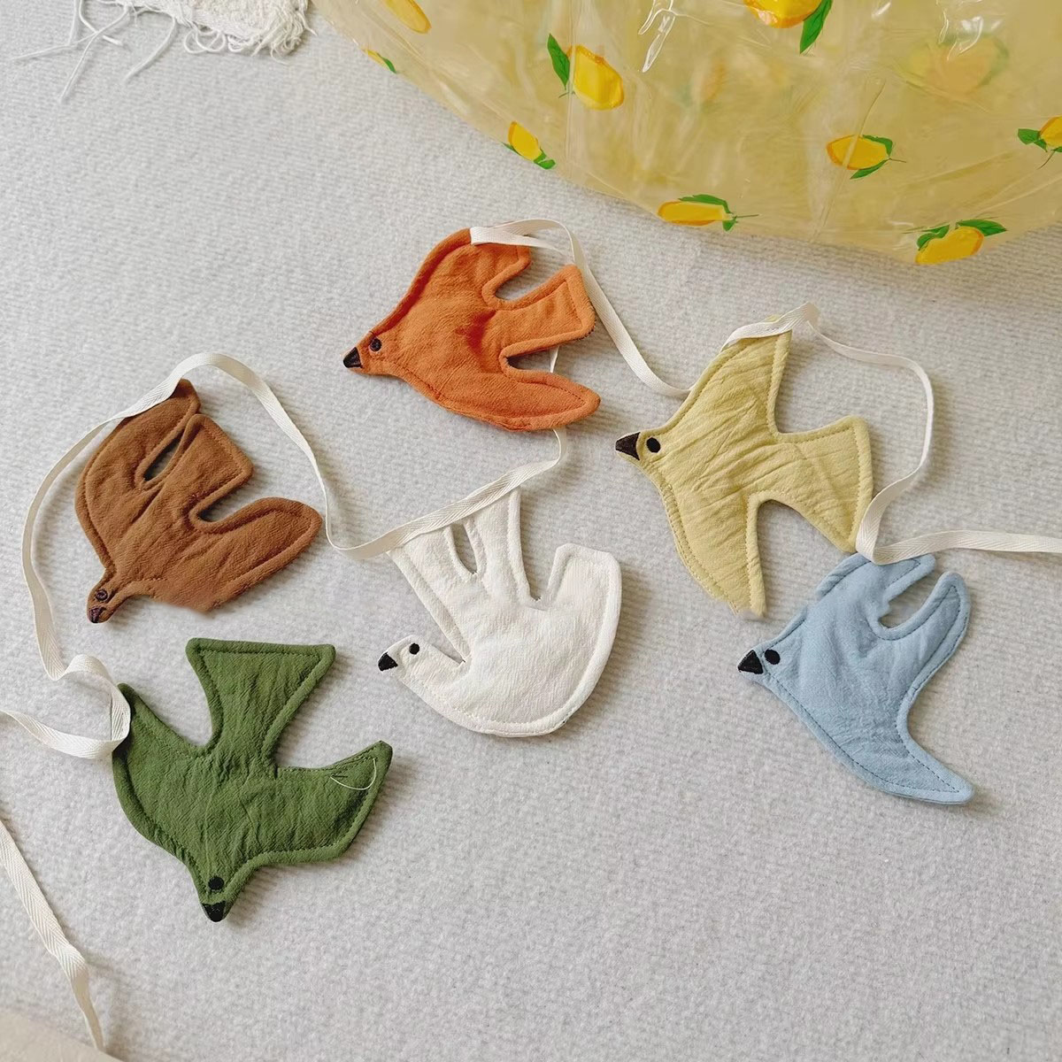Baby Nursery Home - Kinderzimmer Deko Stoff-Wimpelkette mit Vogelmotiven Party-Deko