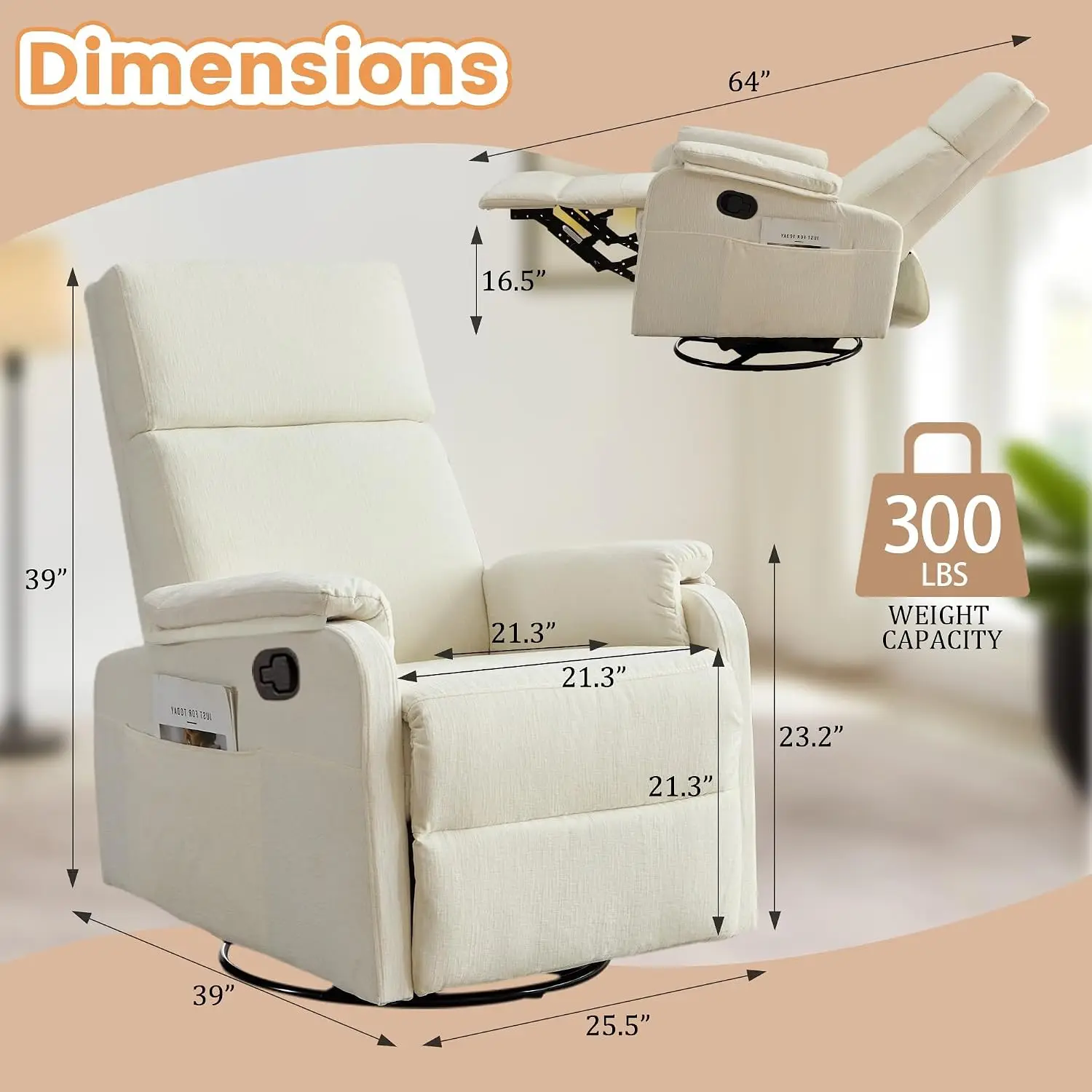Korser Relaxsessel, Drehbarer  – Rocking Chair Nursery Bewertung und Preis