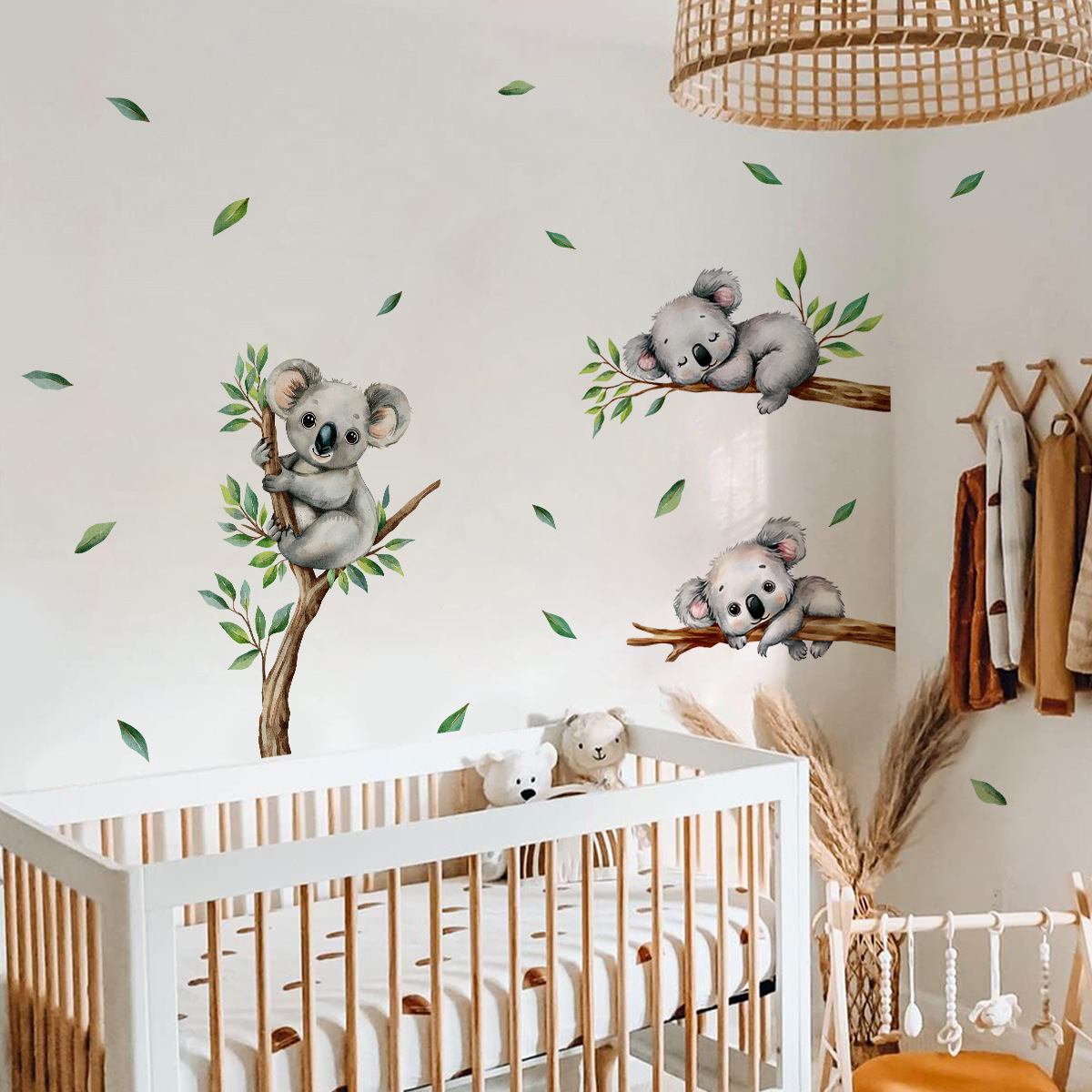 Cartoon Koala Klettern Baum Zw – Baby Nursery Wall Decals Bewertung und Preis