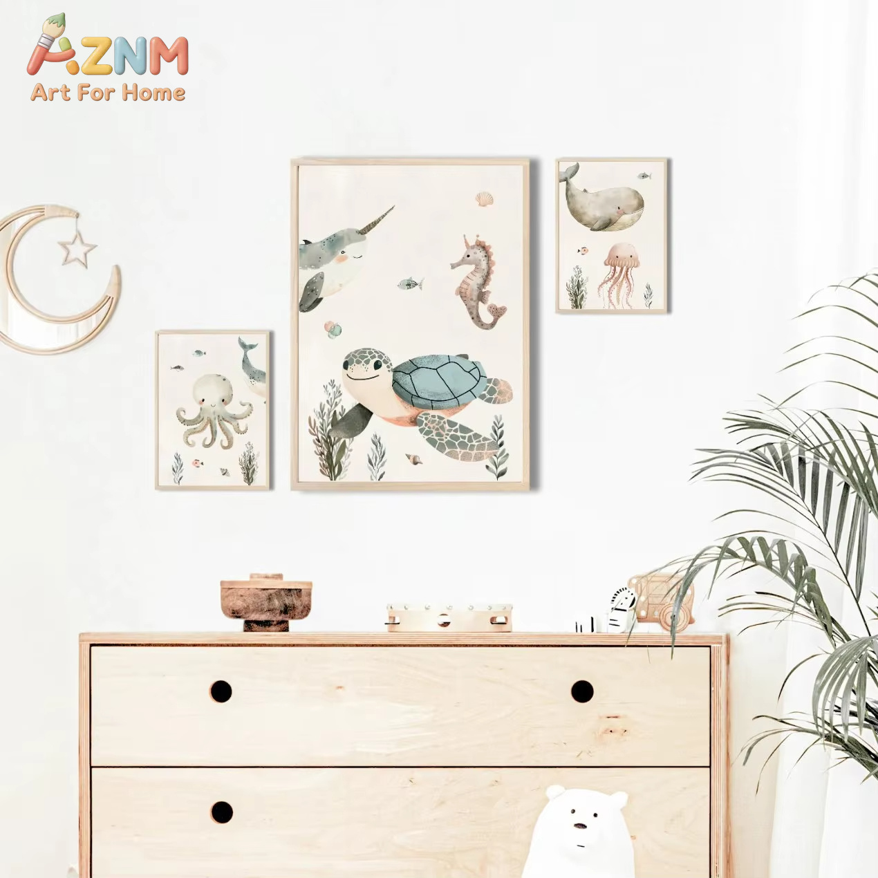 AZNM Aquarell Leinwandbild mit – Baby Nursery Paintings Bewertung und Preis