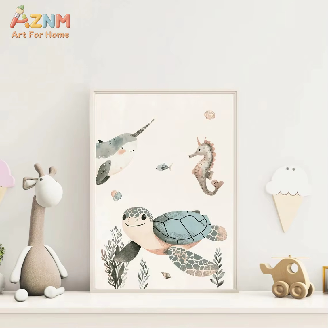 AZNM Aquarell Leinwandbild mit – Baby Nursery Paintings Bewertung und Preis