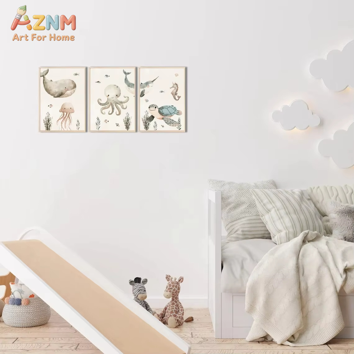 AZNM Aquarell Leinwandbild mit – Baby Nursery Paintings Bewertung und Preis