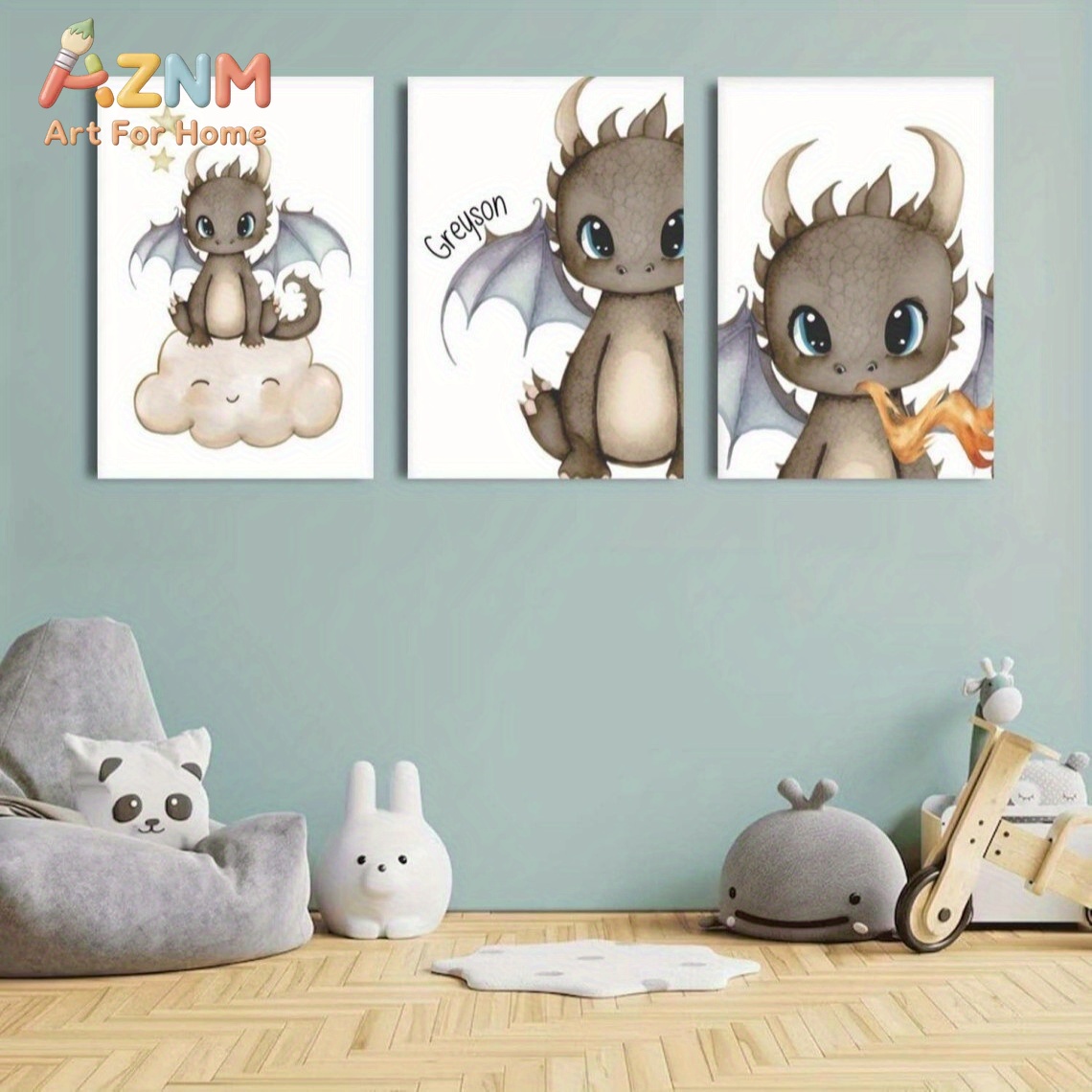 AZNM Niedlicher Baby-Drache Le – Baby Nursery Paintings Bewertung und Preis