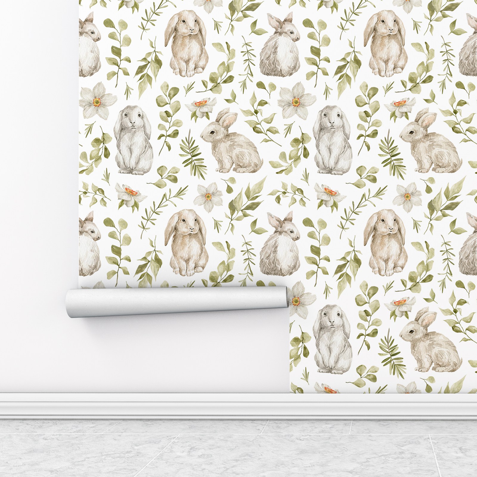 Hasen-Tapete, Kinderzimmer-Tap – Baby Nursery Wallpaper Girl Bewertung und Preis