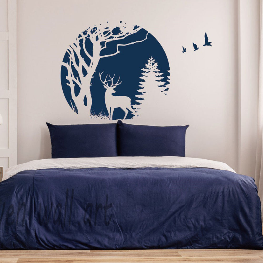 Kreis Wald Deer Kiefer Wand Au – Baby Nursery Jungle Bewertung und Preis