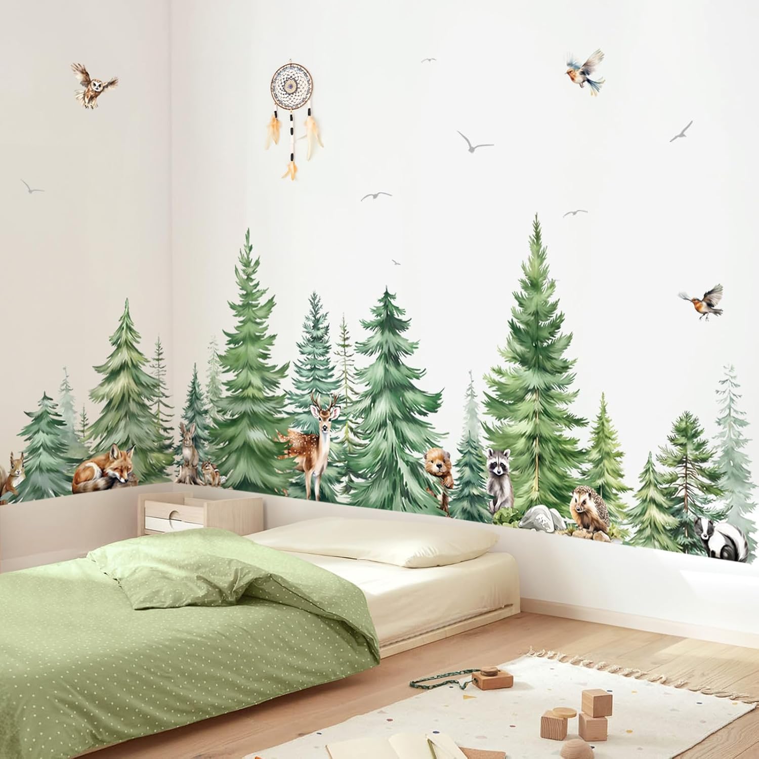 Große Aquarell Kiefer Tiere Wa – Baby Nursery Panelling Bewertung und Preis