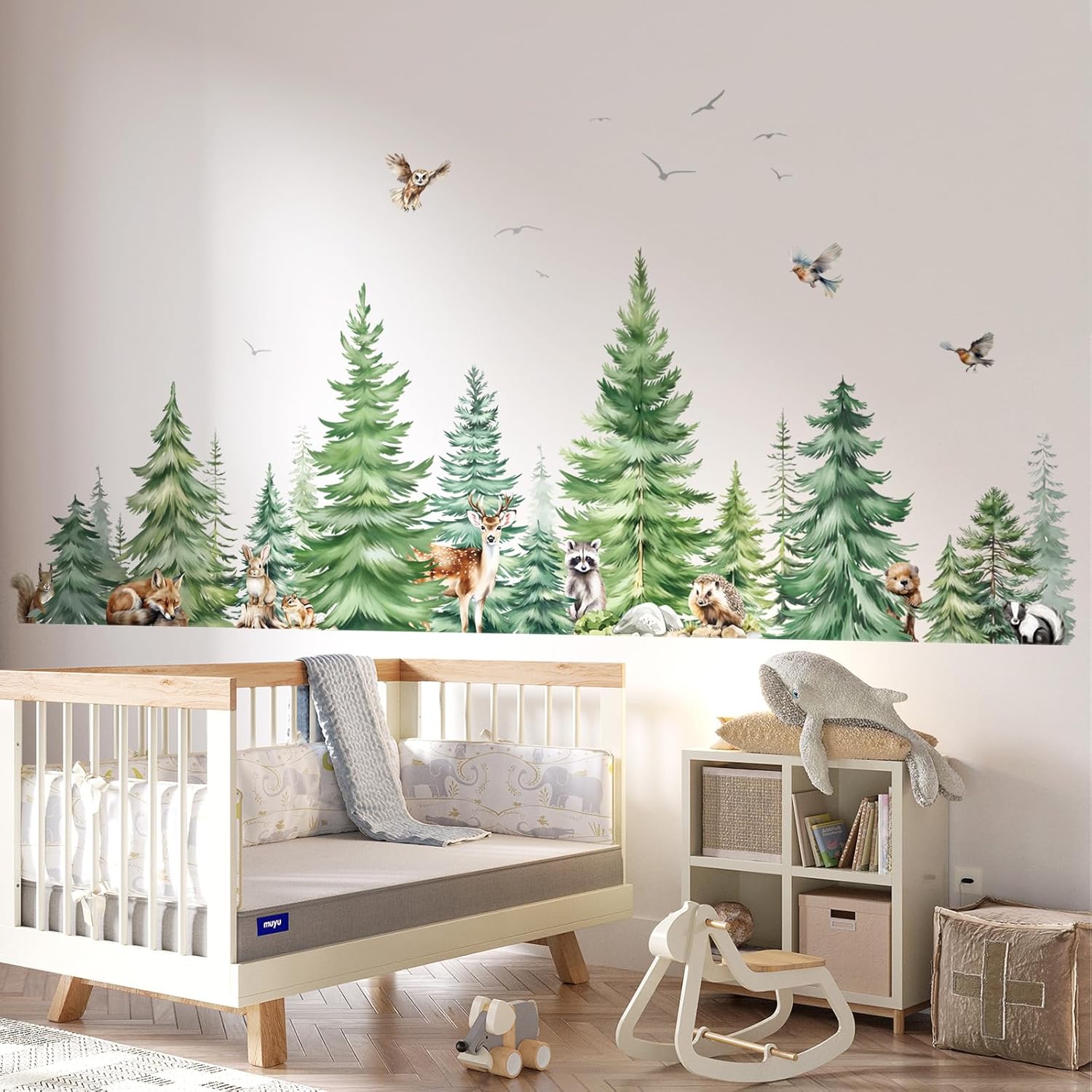 Große Aquarell Kiefer Tiere Wa – Baby Nursery Panelling Bewertung und Preis