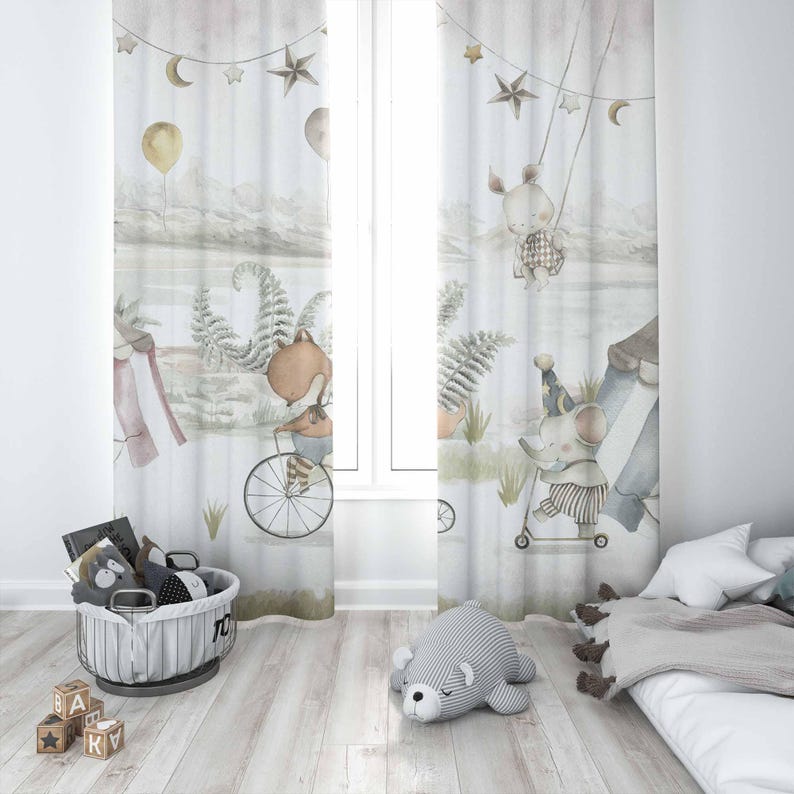 Zirkus Tiere Vorhänge Kinder S – Baby Nursery Office Bewertung und Preis