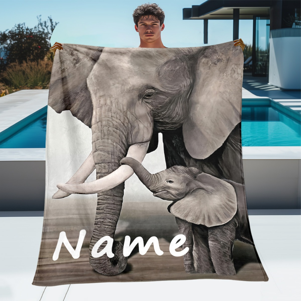 Personalisierte Decke mit Elef – Baby Nursery Jungle Bewertung und Preis