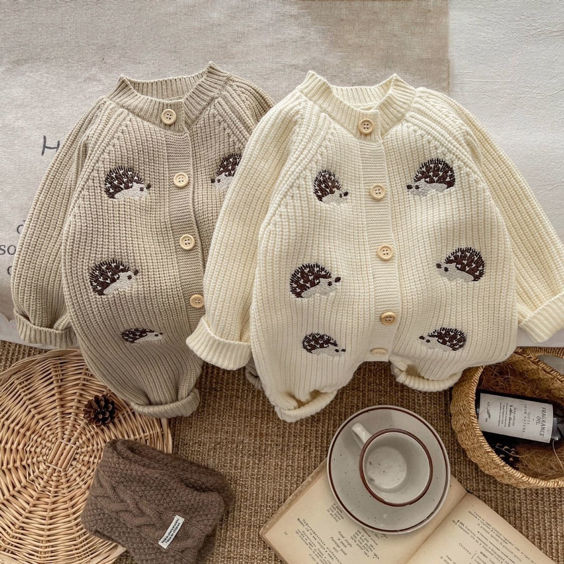 Igel-Stickerei Baby Strick-Str – Baby Nursery Embroidery Bewertung und Preis