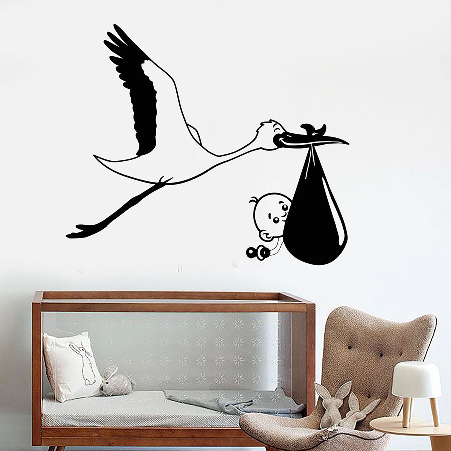 Wand Aufkleber Storch Baby Vog – Baby Nursery Murals Bewertung und Preis
