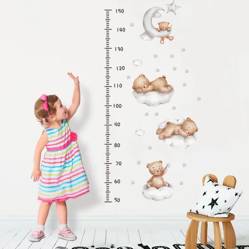 Kawaii Cartoon Bär Wandaufkleb – Baby Nursery Wallpaper Girl Bewertung und Preis