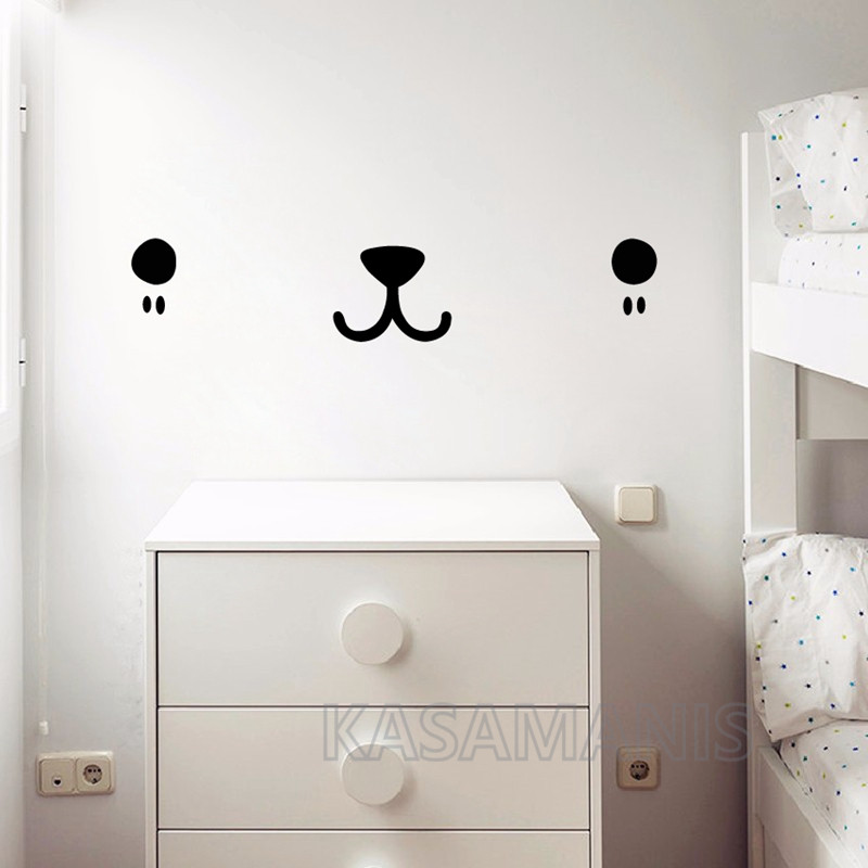 Nette Kawaii Gesicht Wand Kuns – Baby Nursery Furniture Bewertung und Preis