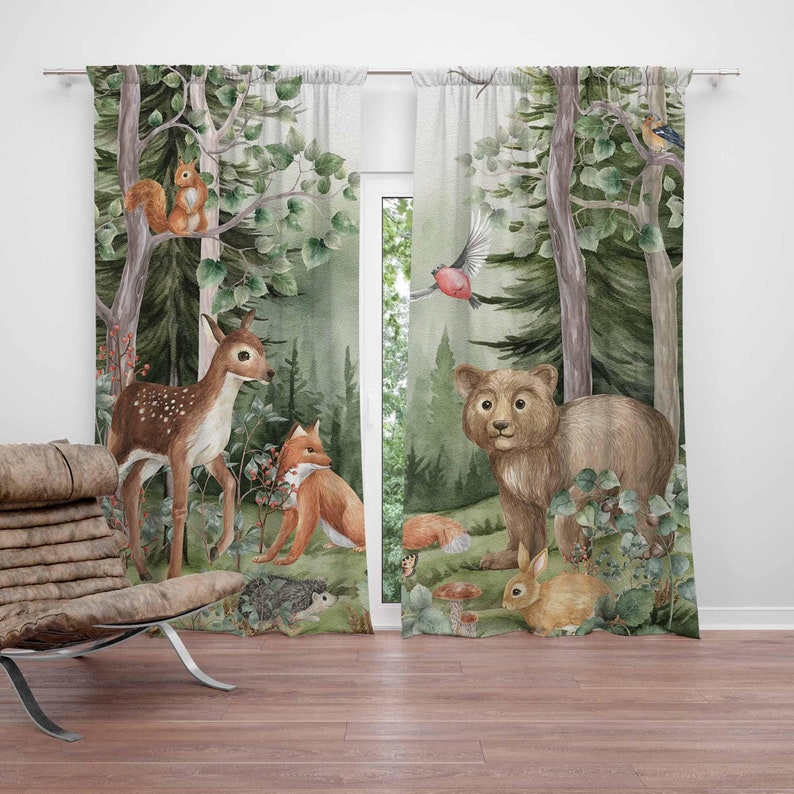 Waldtiere Vorhänge Kinder Kind – Baby Nursery Office Bewertung und Preis