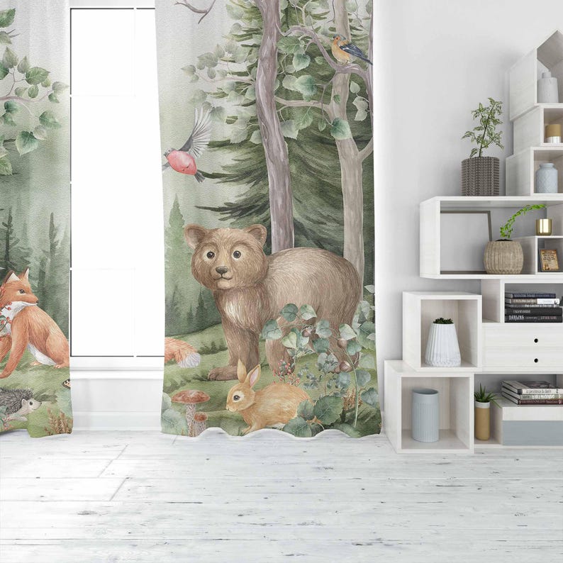 Waldtiere Vorhänge Kinder Kind – Baby Nursery Office Bewertung und Preis