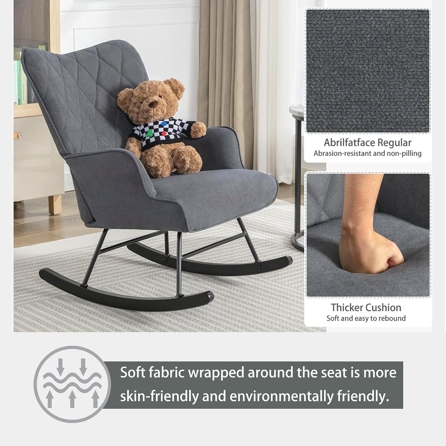 Hochlehniger Gepolsterter Kind – Rocking Chair Nursery Bewertung und Preis