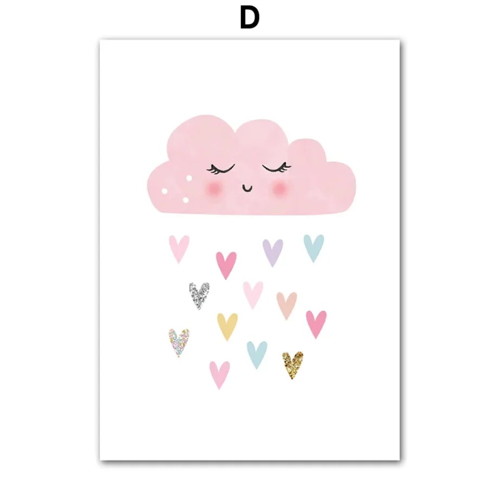 Rosa Einhorn Kaninchen Regenbo – Baby Nursery Paintings Bewertung und Preis
