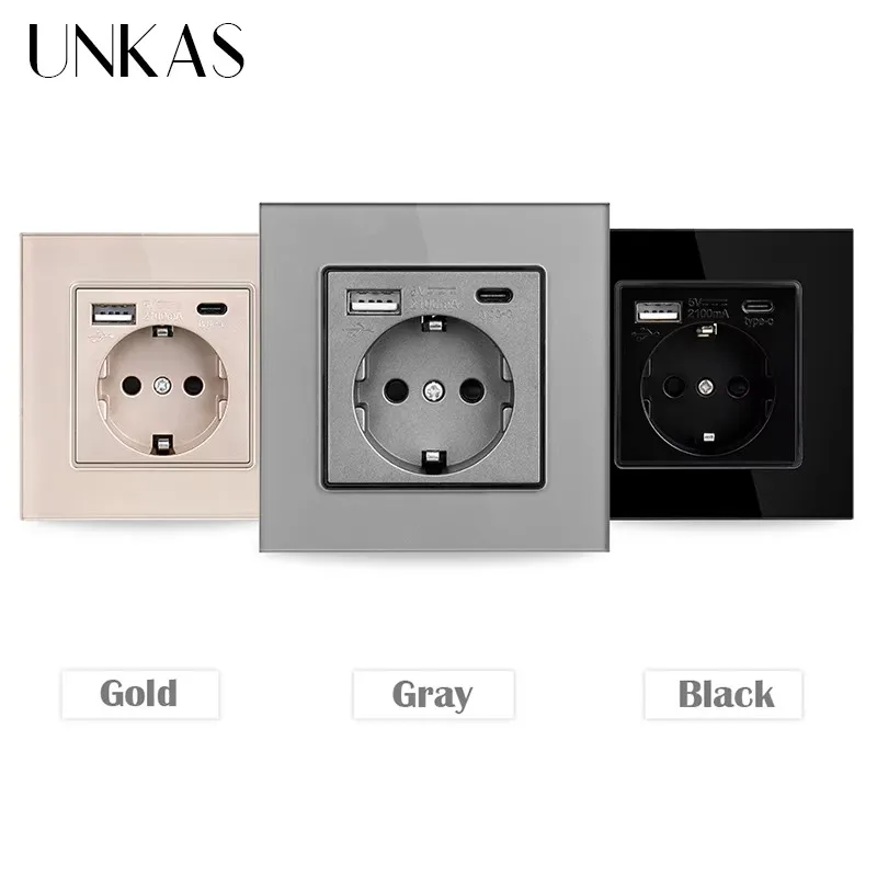 UNKAS Typ-C USB-Wandsteckdose  – Outlet Cover Childproof Bewertung und Preis
