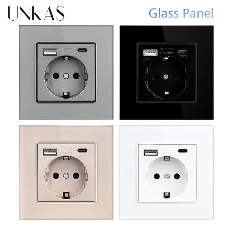 UNKAS Typ-C USB-Wandsteckdose  – Outlet Cover Childproof Bewertung und Preis