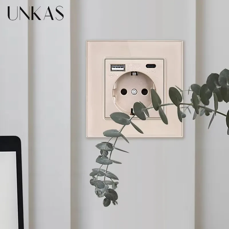 UNKAS Typ-C USB-Wandsteckdose  – Outlet Cover Childproof Bewertung und Preis