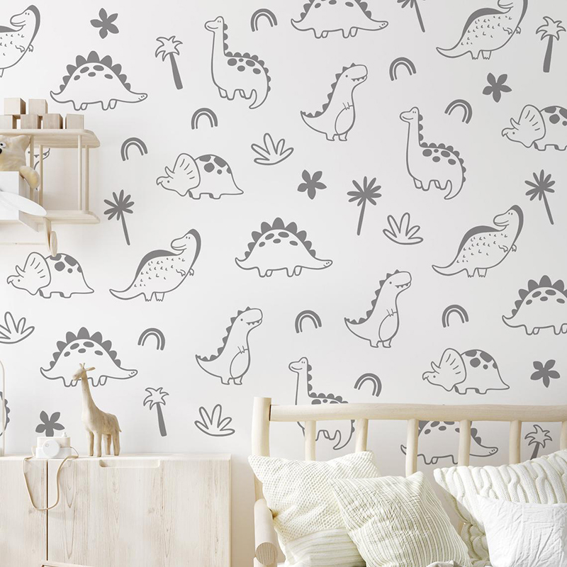 Geometrischer Dinosaurier Baum – Baby Nursery Panelling Bewertung und Preis