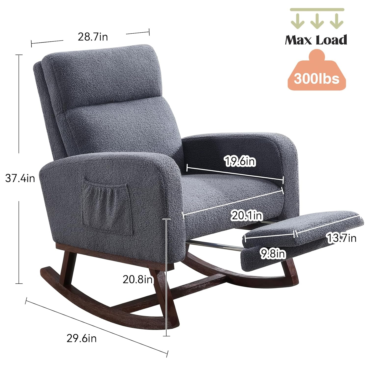 Teddy-Schaukelstuhl mit Fußstü – Rocking Chair Nursery Bewertung und Preis