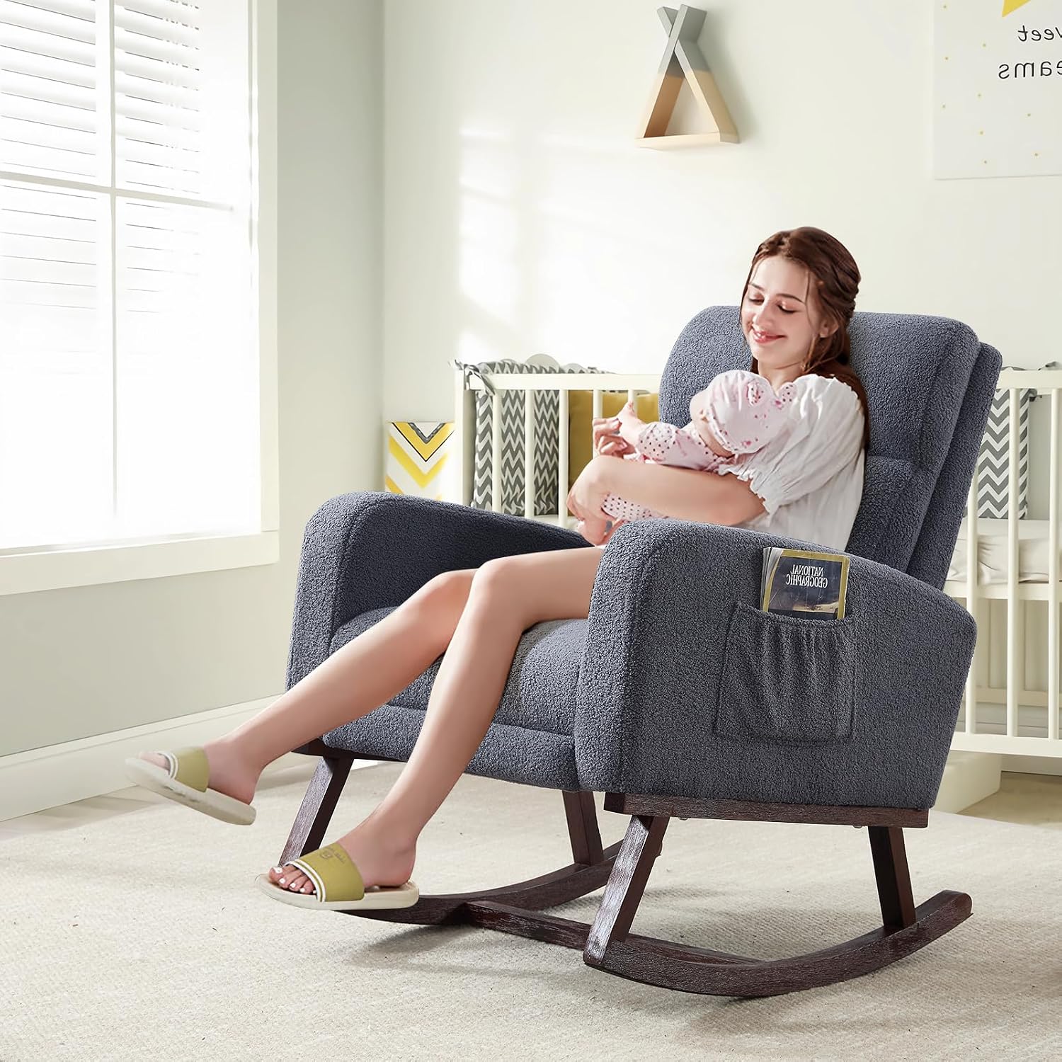 Teddy-Schaukelstuhl mit Fußstü – Rocking Chair Nursery Bewertung und Preis