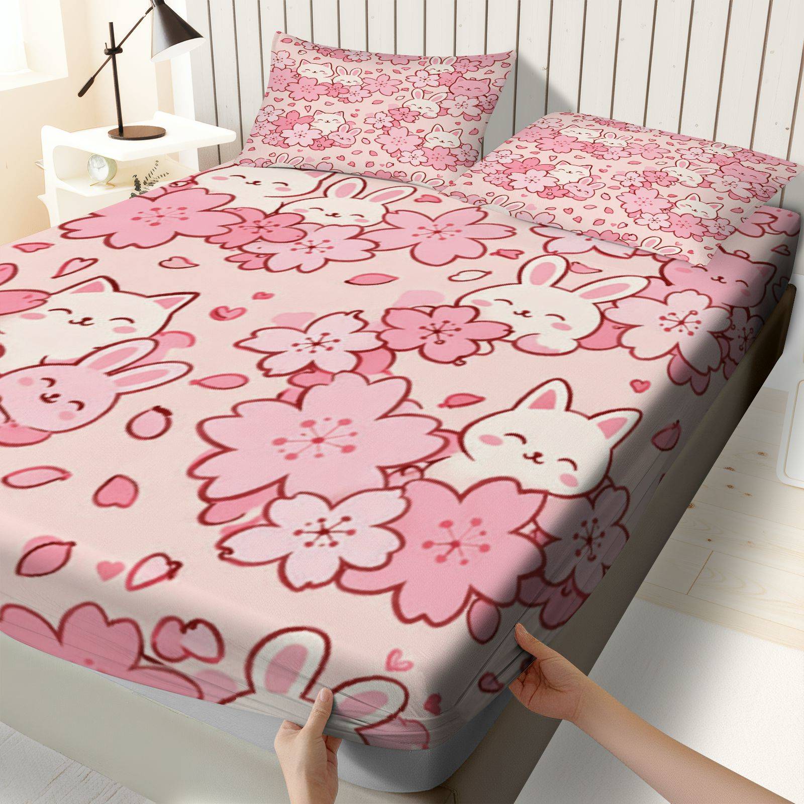 Sakura Rabbit Katzenbettwäsche – Baby Nursery Home Bewertung und Preis