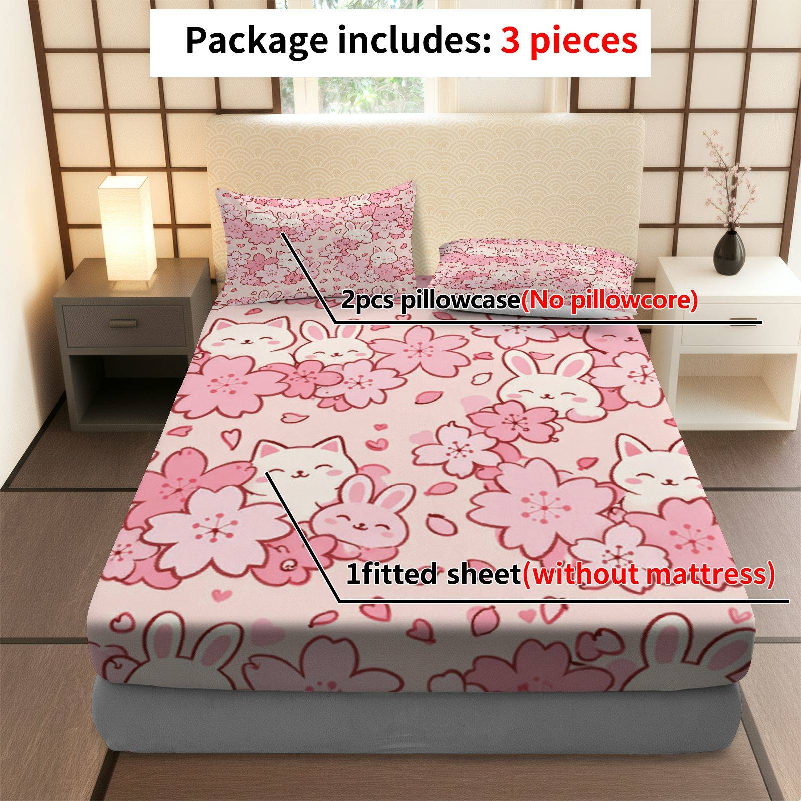 Sakura Rabbit Katzenbettwäsche – Baby Nursery Home Bewertung und Preis