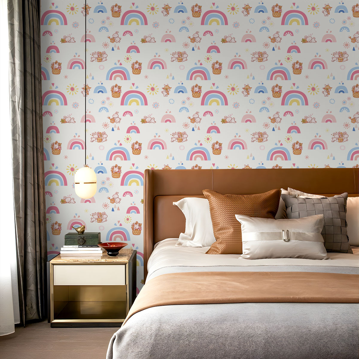 Boho Rainbow Kinder-Tapete zum – Baby Nursery Wallpaper Girl Bewertung und Preis