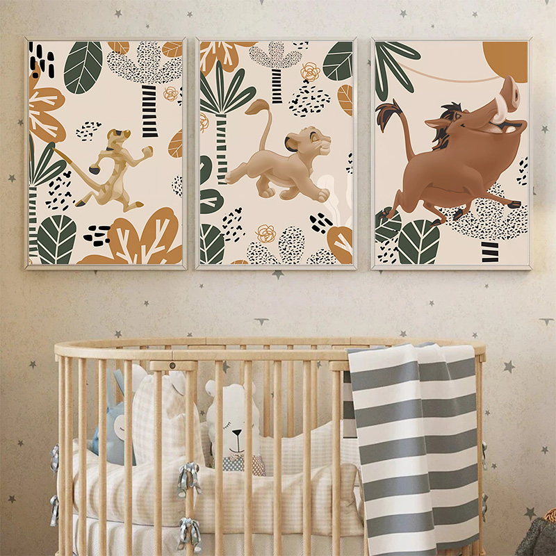 Kid Lion King Boho Poster und  – Baby Nursery Paintings Bewertung und Preis
