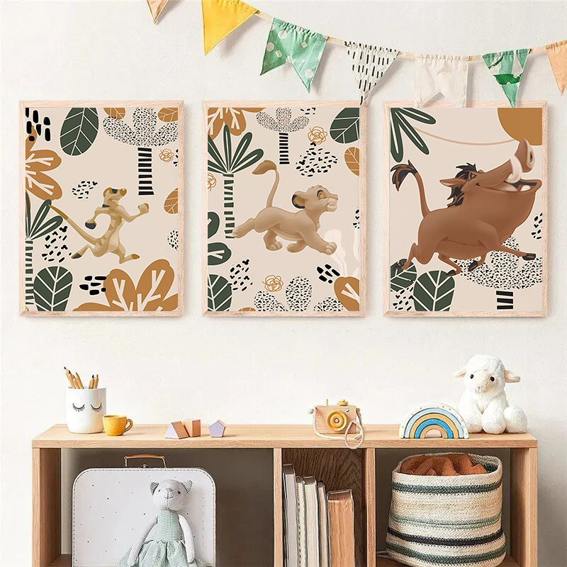 Kid Lion King Boho Poster und  – Baby Nursery Paintings Bewertung und Preis
