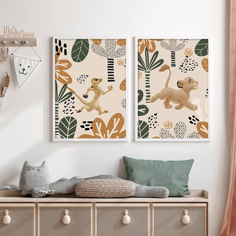 Kid Lion King Boho Poster und  – Baby Nursery Paintings Bewertung und Preis
