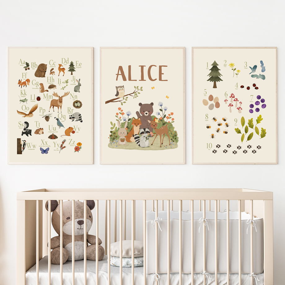1 Stück rahmenlose, niedliche  – Baby Nursery Paintings Bewertung und Preis