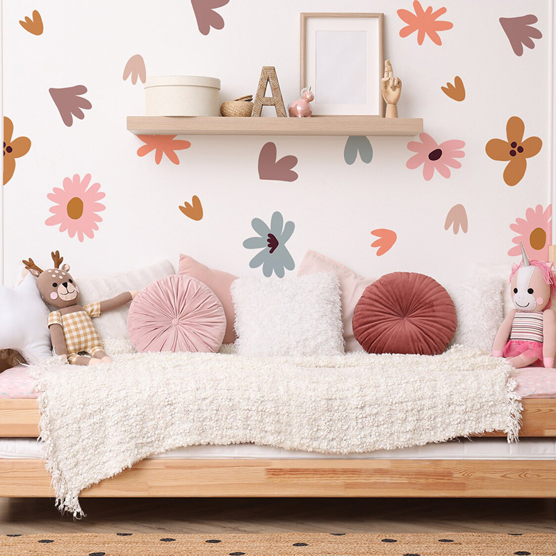 DIY bunte Blumen Wandaufkleber – Baby Nursery Wallpaper Girl Bewertung und Preis