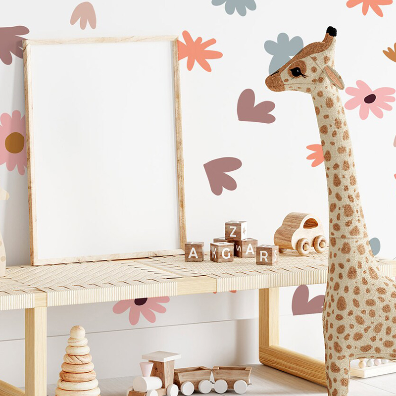 DIY bunte Blumen Wandaufkleber – Baby Nursery Wallpaper Girl Bewertung und Preis