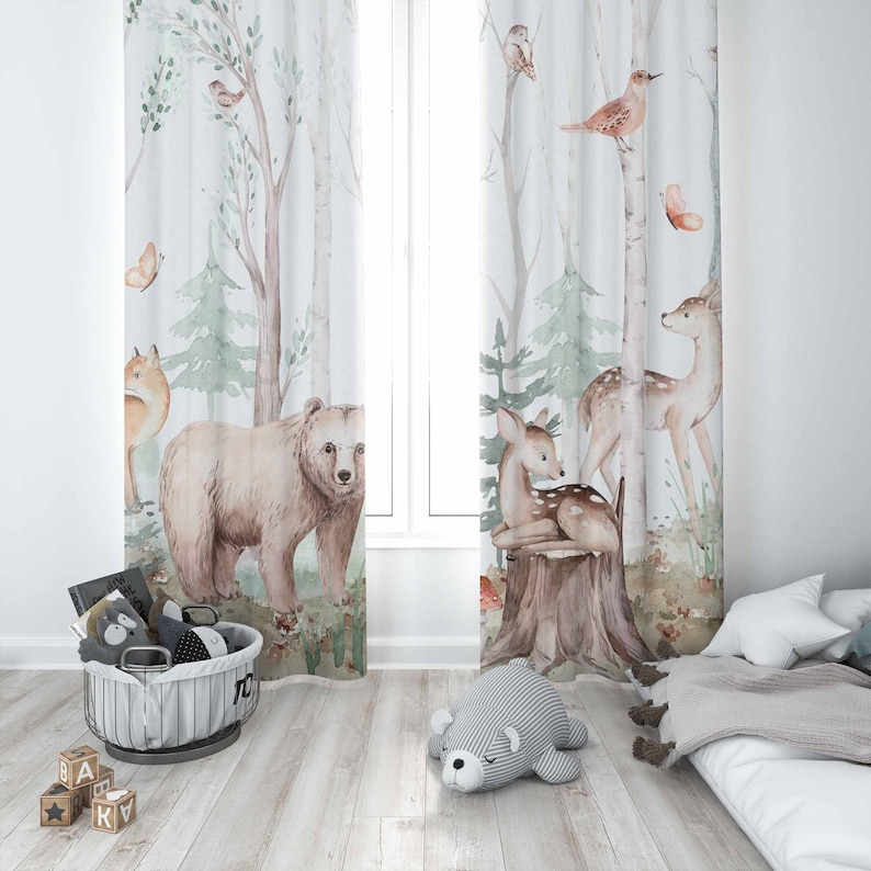 Waldtiere Vorhänge Kinder Kind – Baby Nursery Office Bewertung und Preis