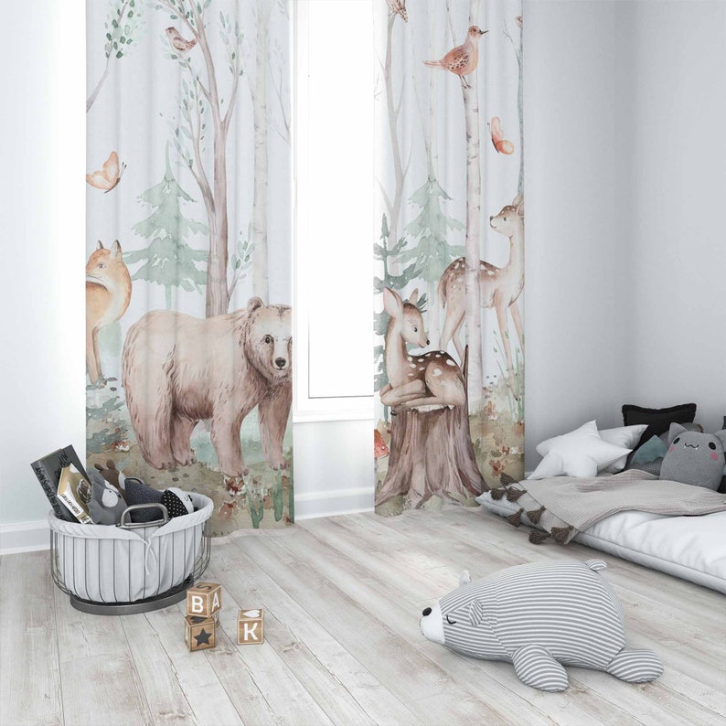 Waldtiere Vorhänge Kinder Kind – Baby Nursery Office Bewertung und Preis