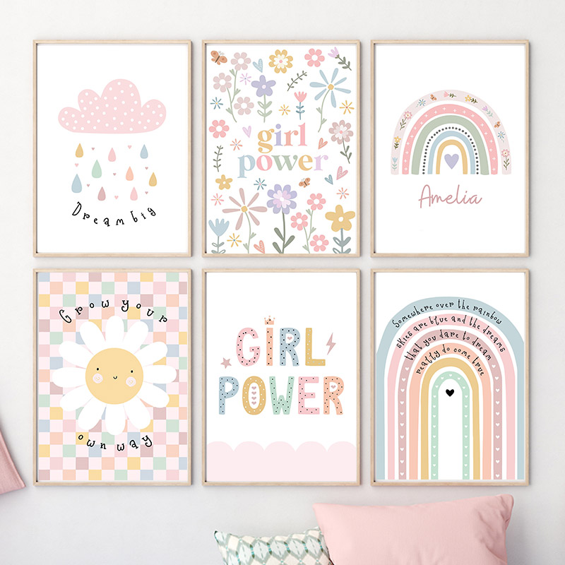 Sonne Blume Regenbogen Wolke H – Baby Nursery Paintings Bewertung und Preis