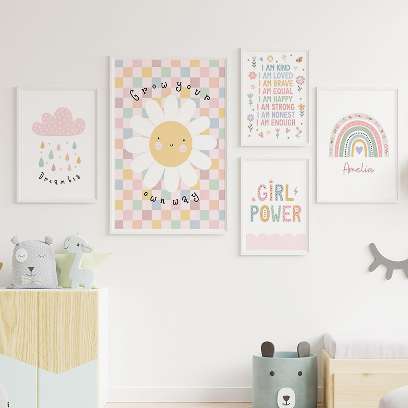 Sonne Blume Regenbogen Wolke H – Baby Nursery Paintings Bewertung und Preis