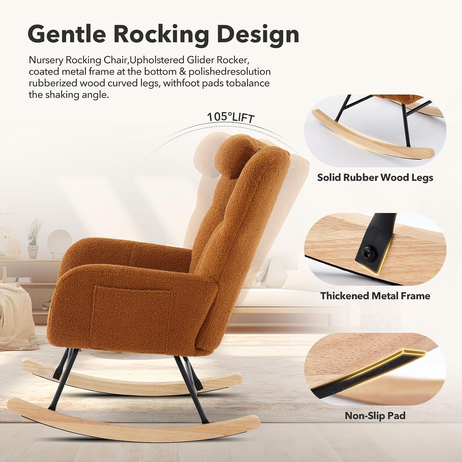 Teddy Glider Rocker Kinderzimm – Rocking Chair Nursery Bewertung und Preis